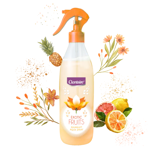 CLENTAIRE Lufterfrischer & Textilerfrischer exotic Fruits 12 x 425ml
