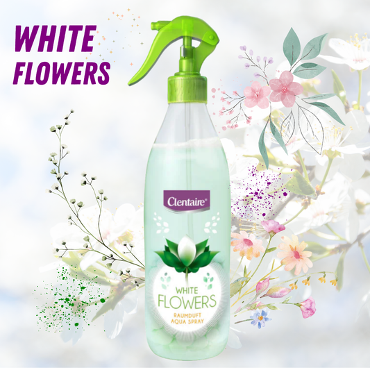 CLENTAIRE Lufterfrischer & Textilerfrischer White Flowers 6 x 425ml