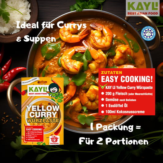 KAY LI Gelbe Curry Paste 15 x 50g