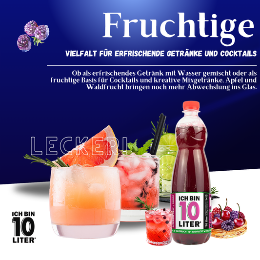 ICH BIN 10 LITER Waldfrucht Sirup 6 x 0,7l