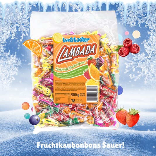 LOUIS LECKER Fruchtkaubonbons Sauer 5 x 500g