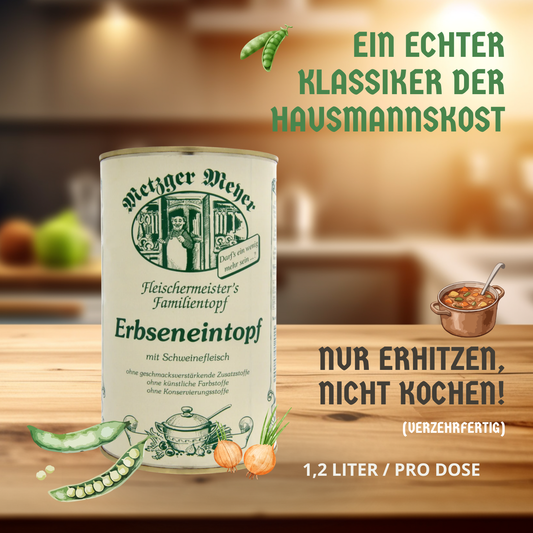 Metzger Meyer Erbseneintopf mit Schweinefleisch 6 x 1,2L