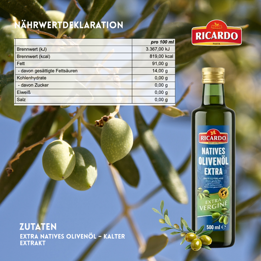 RICARDO natives Olivenöl extra 6 x 500ml