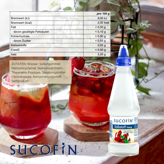 SUCOFIN Flüssigsüße mit Messbecher 18 x 300ml