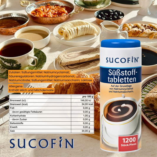 SUCOFIN Süßstoff Tabletten 20 x (1200 Stk á 72g)