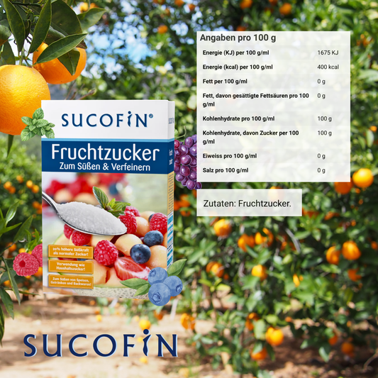 SUCOFIN Fruchtzucker 500g Frucht Zucker