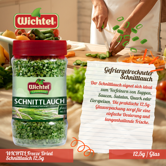WICHTEL Gefriergetrockneter Schnittlauch 6 x 12,5g im Glas