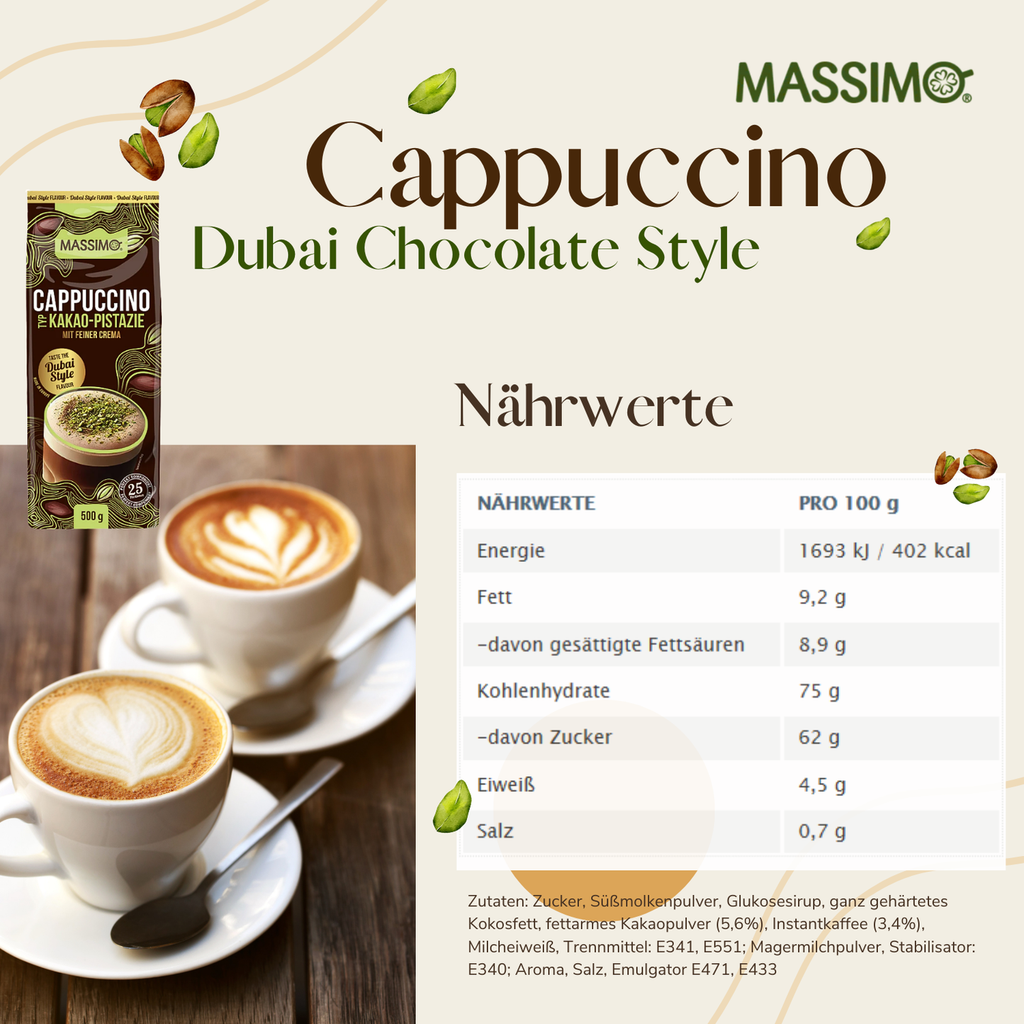 MASSIMO Cappuccino Dubai Style 10 x 500g