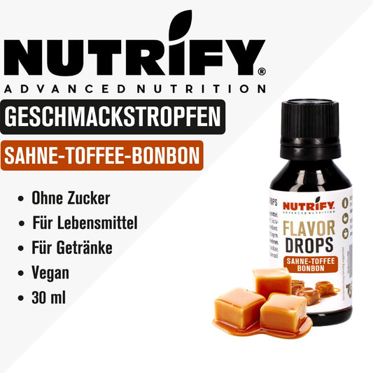 NUTRIFY Flavor Drops Karamell Toffee- 10er VPE