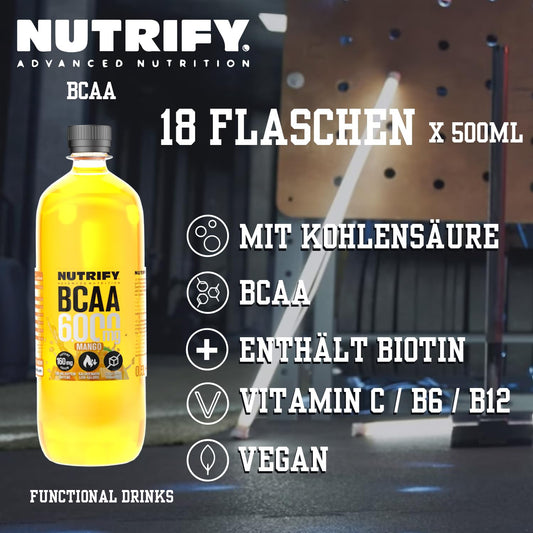 NUTRIFY BCAA Drink Mango 18 x 500ml