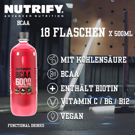 NUTRIFY BCAA Drink Raspberry 18 x 500ml