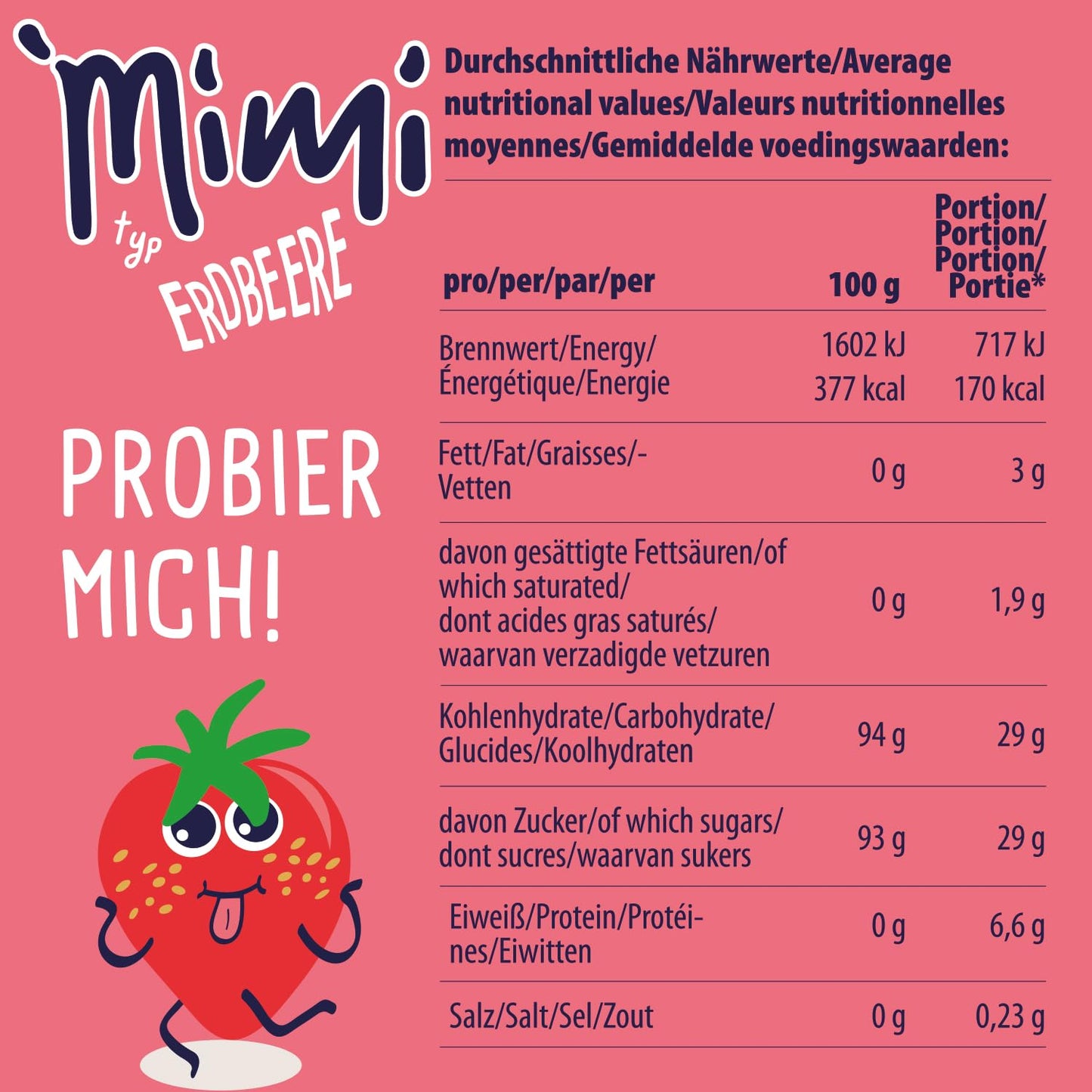 MIMI Milchmix Erdbeere 400g