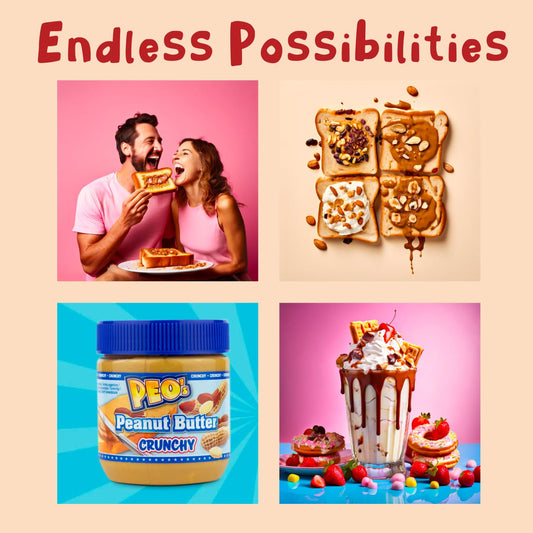 PEO's Peanut Butter 12 x 350g Erdnussbutter Crunchy