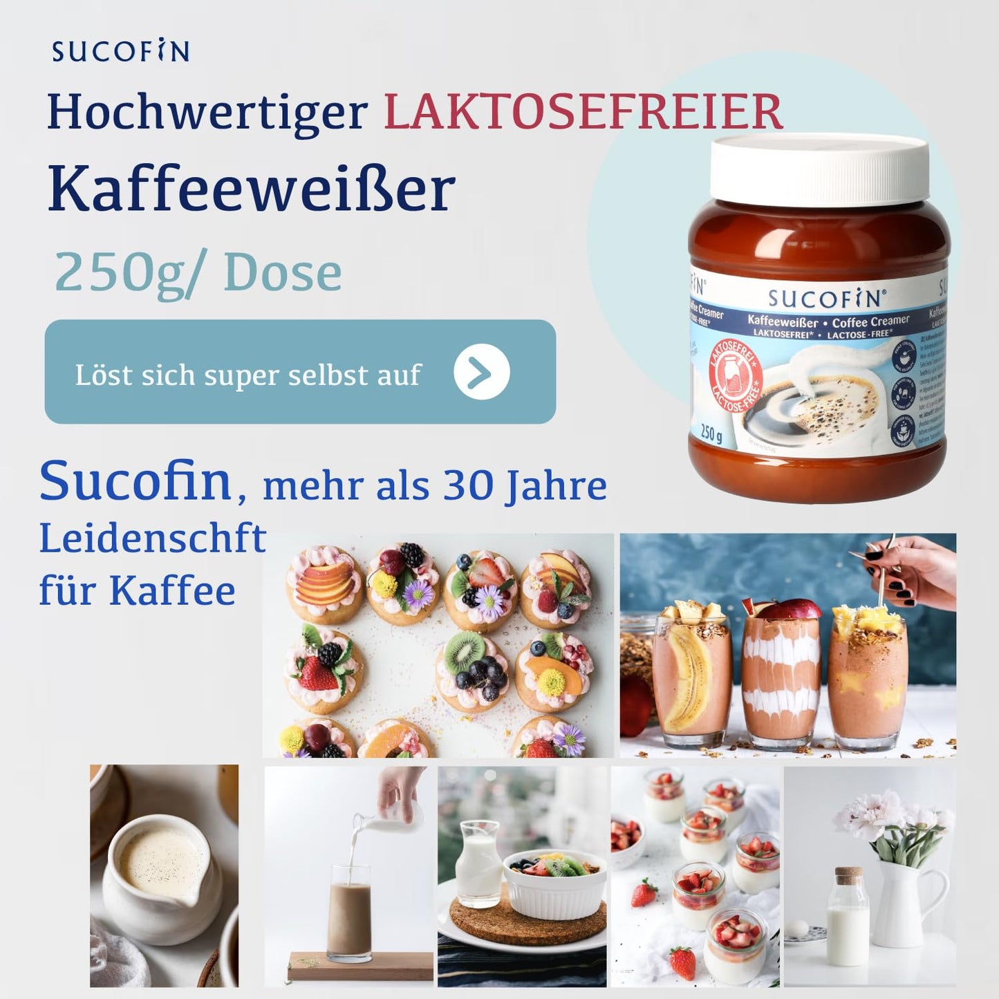 SUCOFIN Kaffeeweißer Laktosefrei 12 x 250G