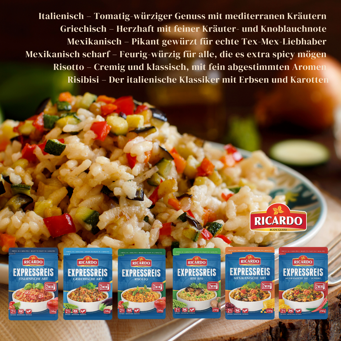 RICARDO Express Reis Mexikanisch Scharf 8 x 250g