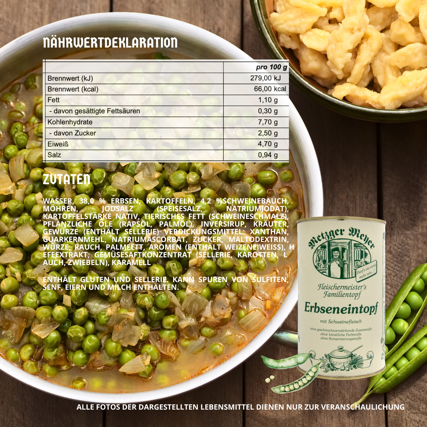 Metzger Meyer Erbseneintopf mit Schweinefleisch 1,2L