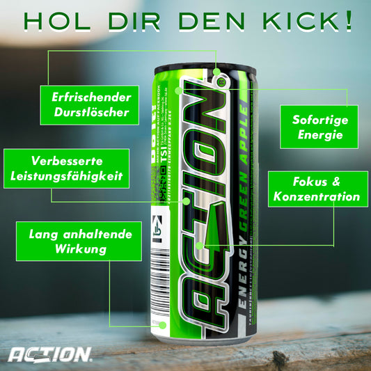 ACTION Green Apple - 24 x 250ml
