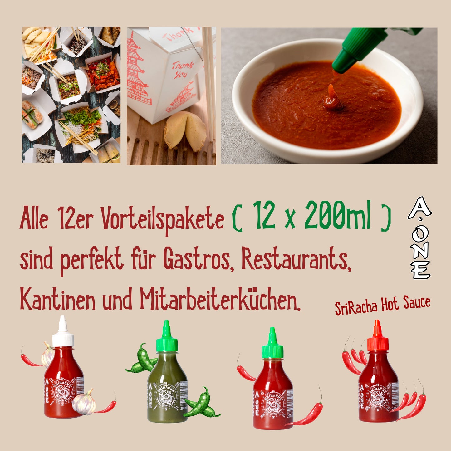 A-ONE Sriracha Sauce Original 12 x 200ml