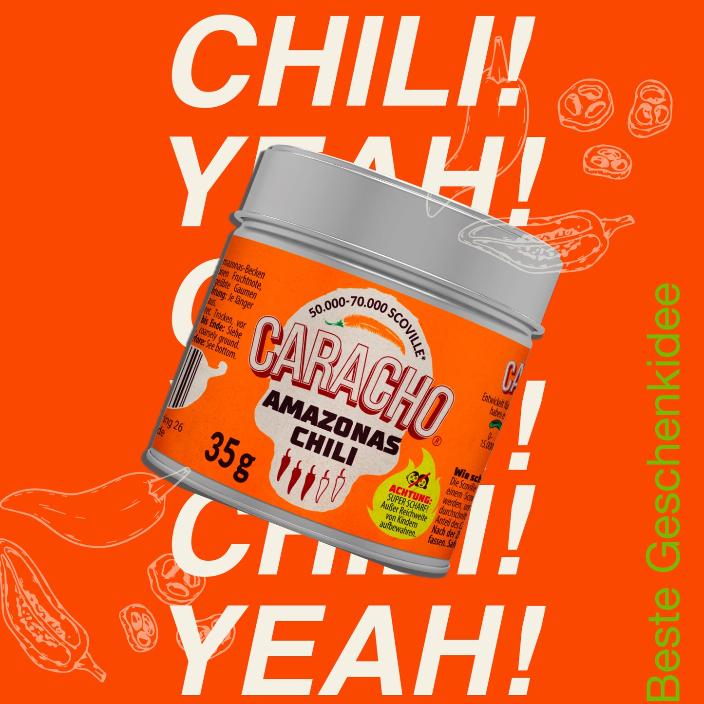 Caracho Amazonas Chiliflocken 35g