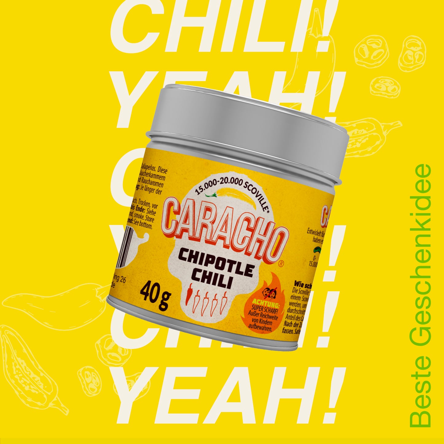 Caracho Chipotle Chiliflocken 40g