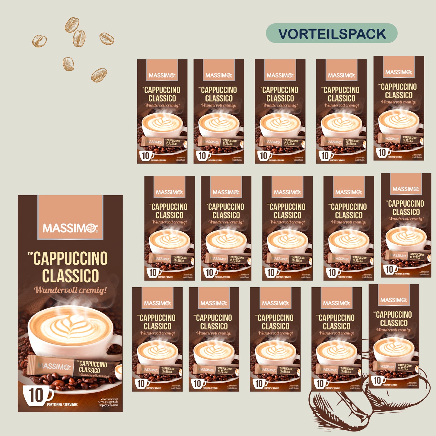 MASSIMO Cappuccino Classico 16 x 125g