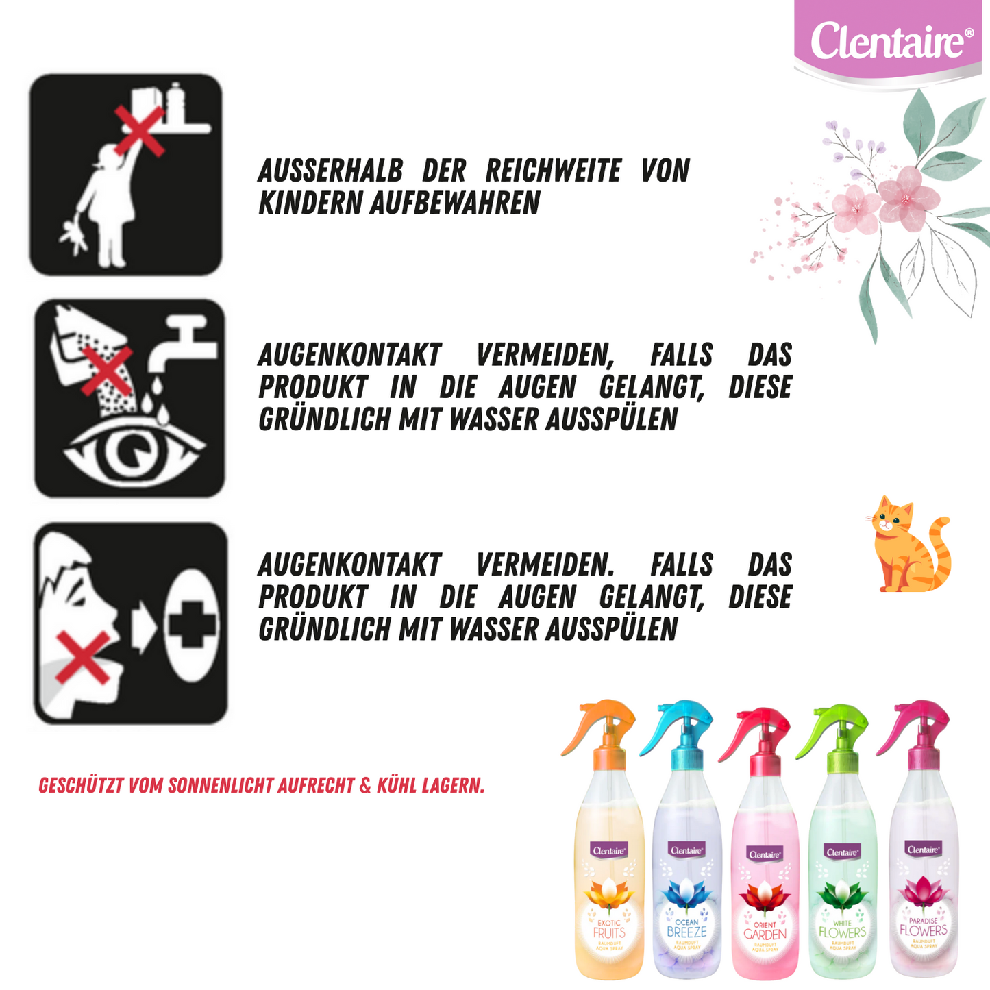 CLENTAIRE Lufterfrischer & Textilerfrischer Ocean Breeze 12 x 425ml