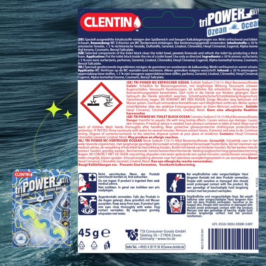 CLENTIN TRI-POWER Duftspüler 45g - Ocean