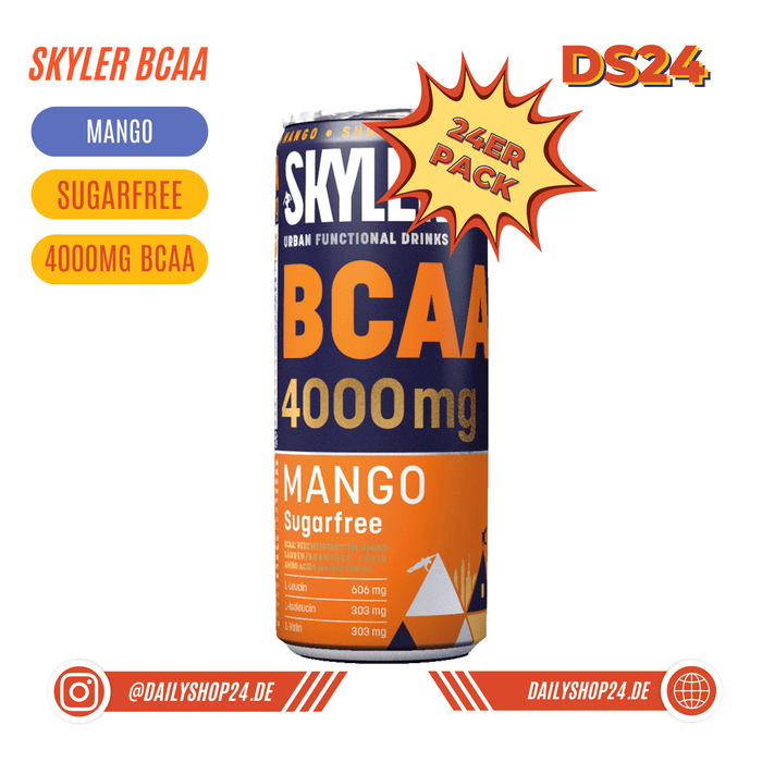 skyler bcaa sportgetränk mit 4000mg bcaa ideal als workoutbooster während nach oder vor dem training mit wichtigen aminosäuren für den optimalen muskelaufbau