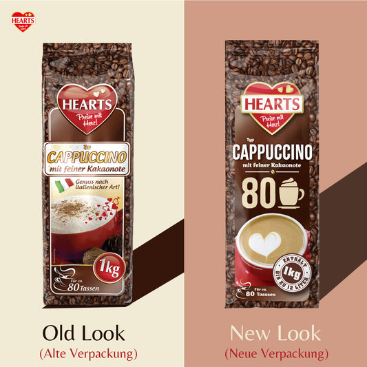 HEARTS Cappuccino mit feiner Kakaonote 1kg