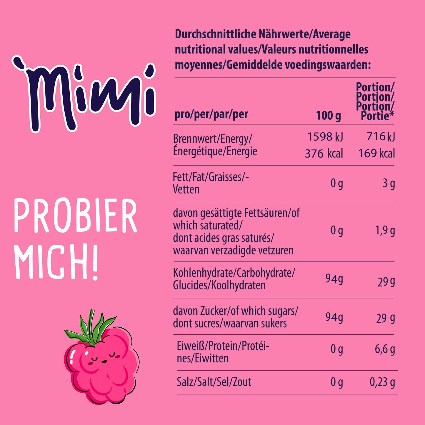MIMI Milchmix Himbeere Joghurt 12 x 400g