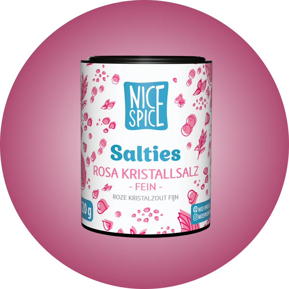 NICE SPICE Salties Rosa Kristallsalz fein 15er VPE