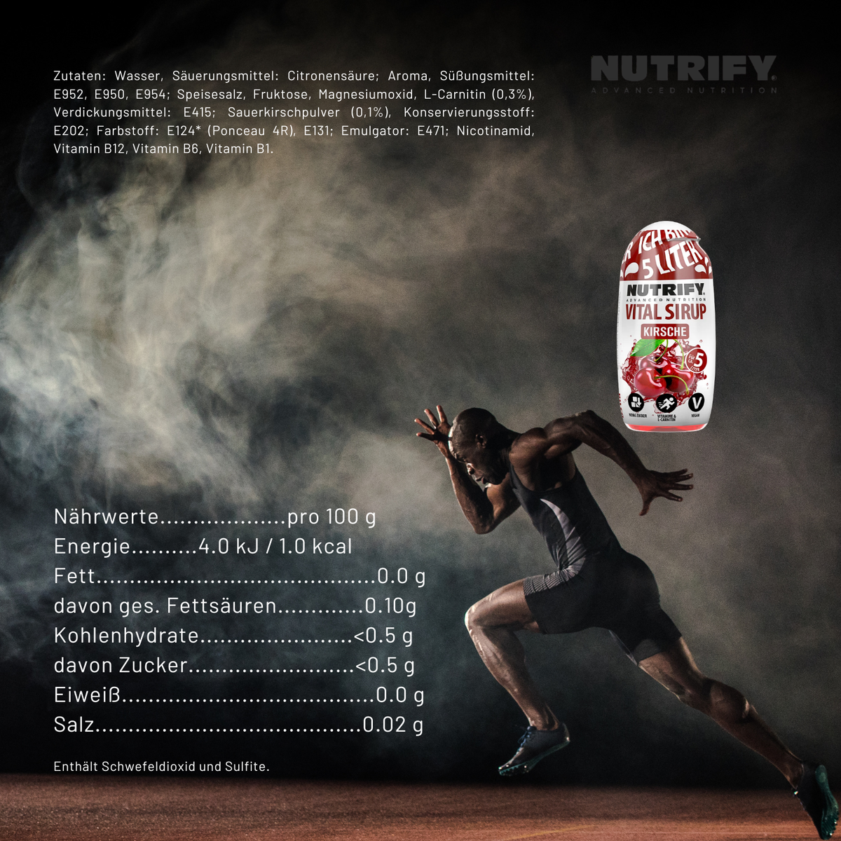 NUTRIFY Vital Sirup Kirsch Cherry 65ml