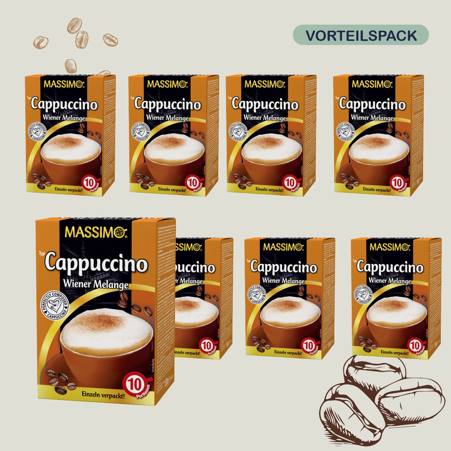 Massimo Cappuccino Wiener Melange 8 x 150g