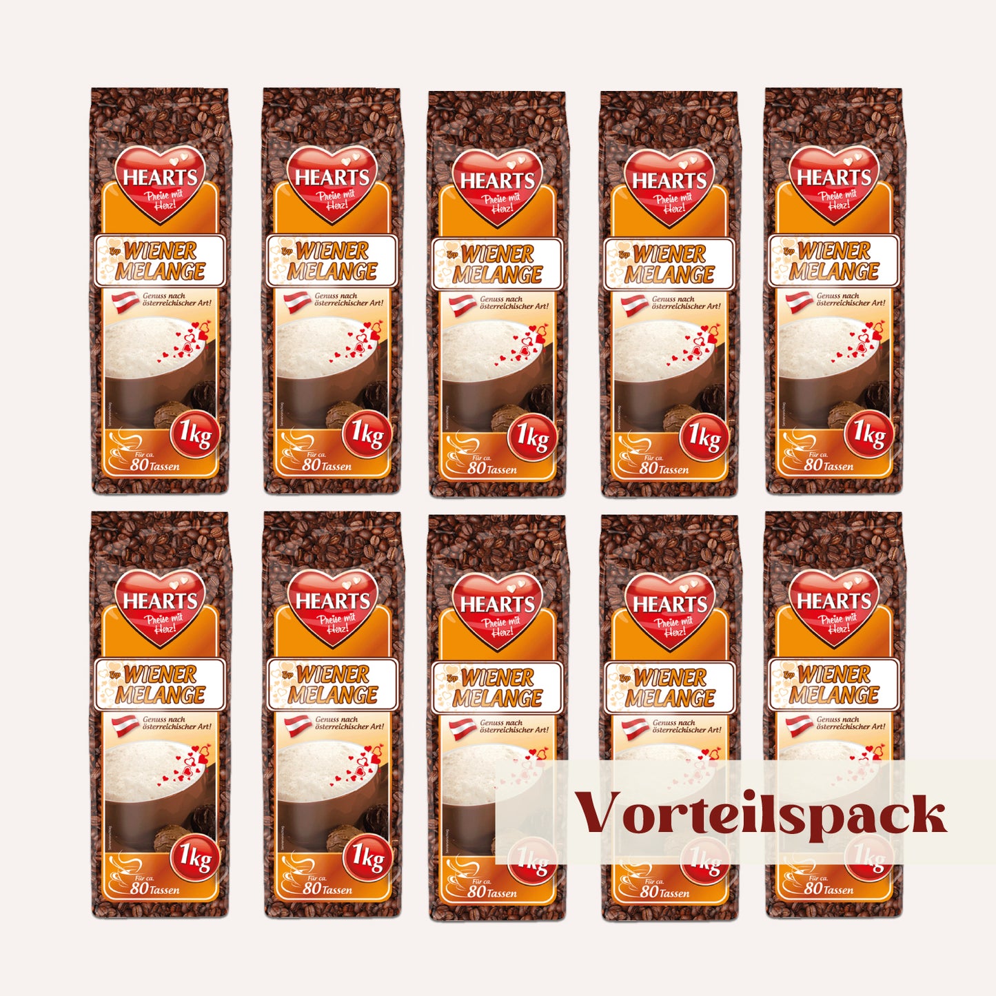 HEARTS Cappuccino Wiener Melange 10 x 1kg