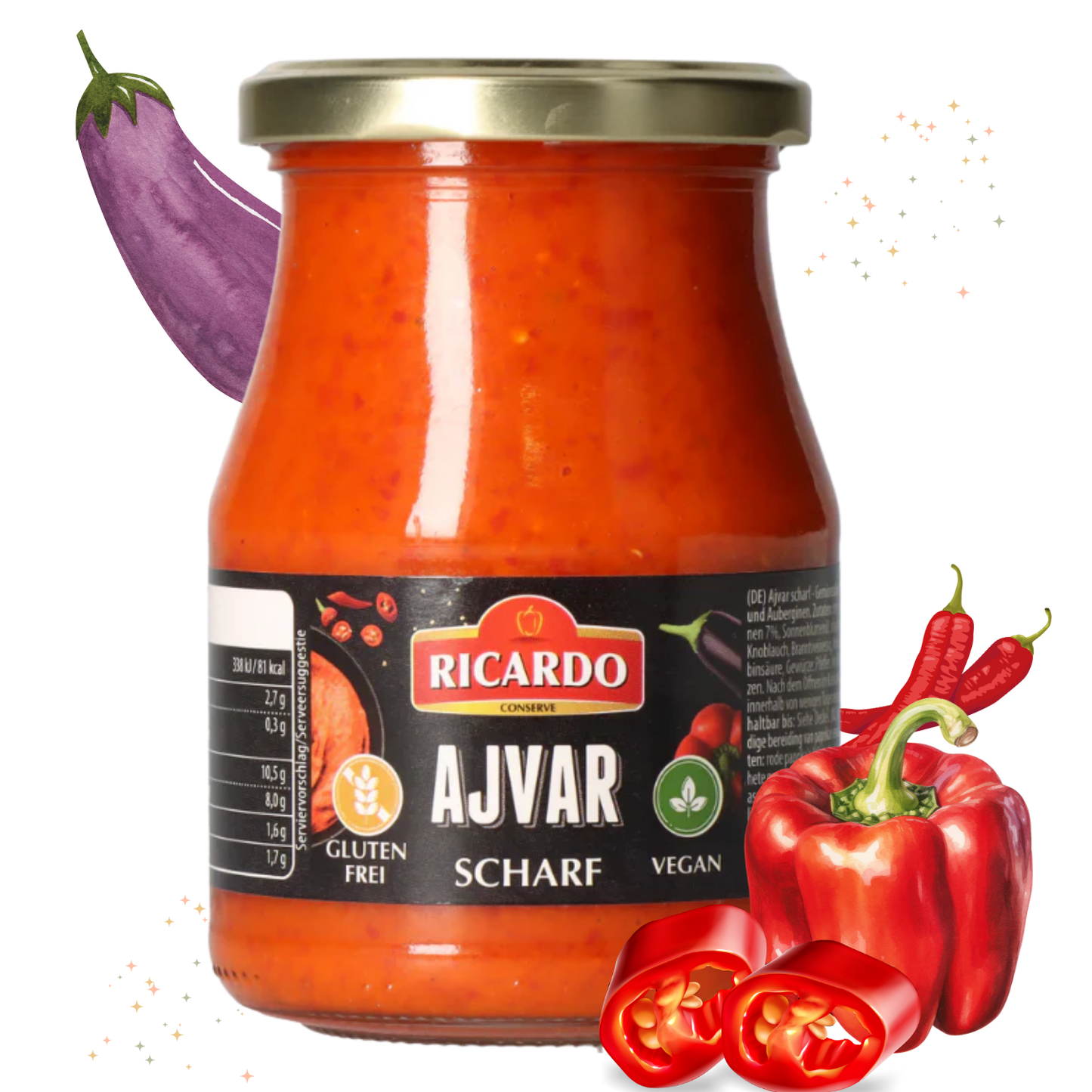 RICARDO Ajvar Scharf 350g