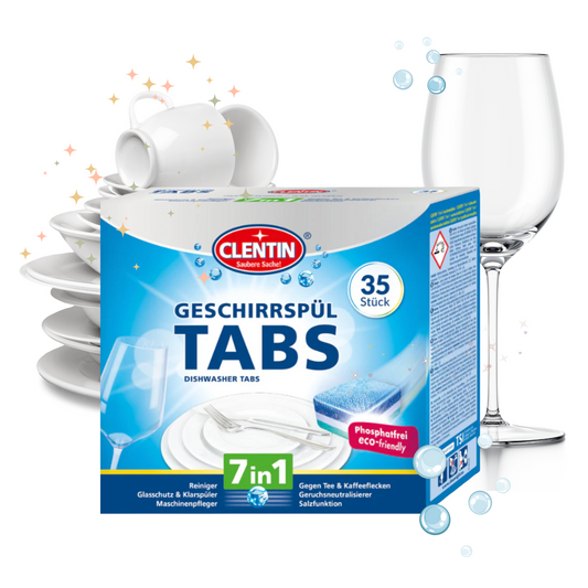 CLENTIN 7in1 Geschirrspültabs 12 x ( 35 Stk á 20g )