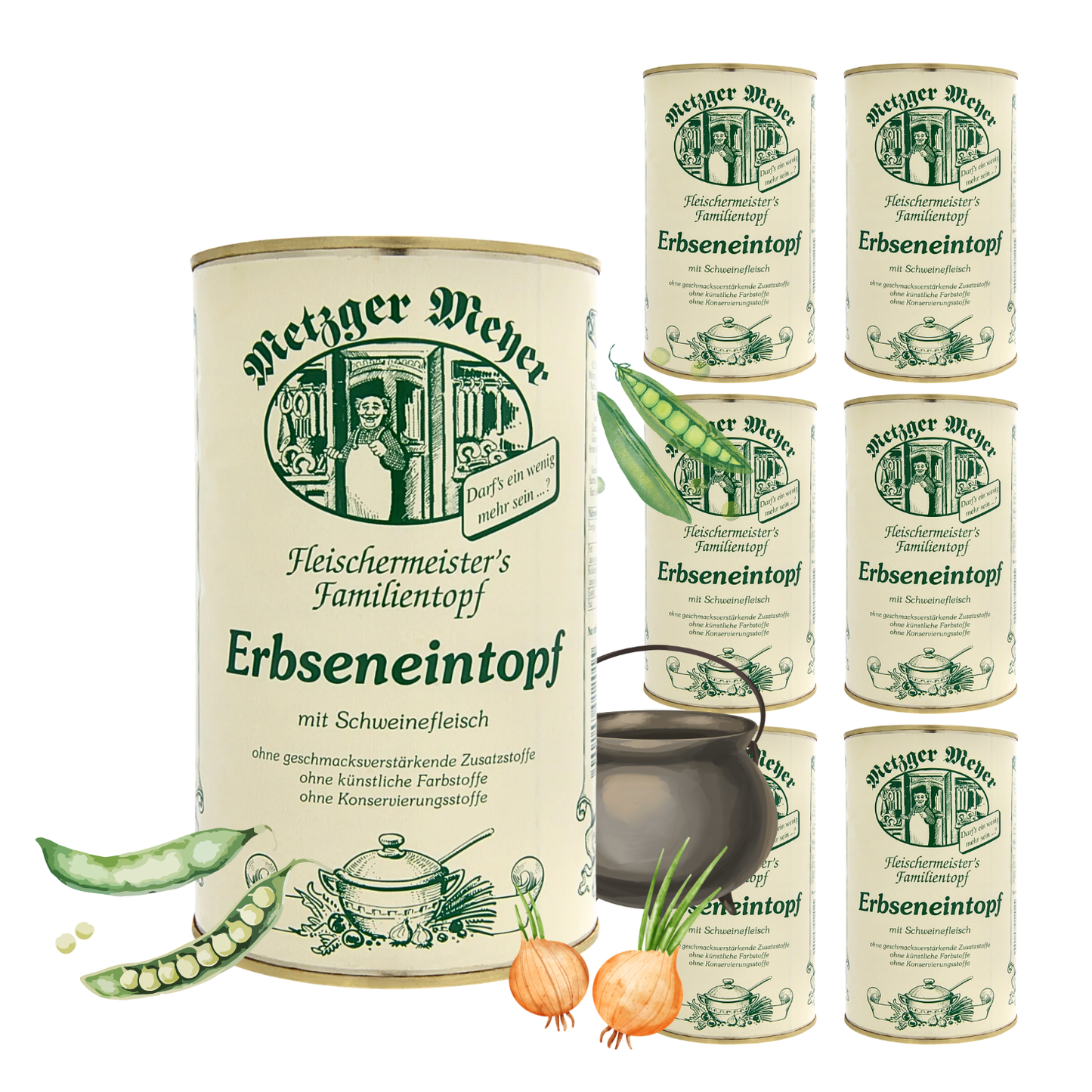 Metzger Meyer Erbseneintopf mit Schweinefleisch 6 x 1,2L