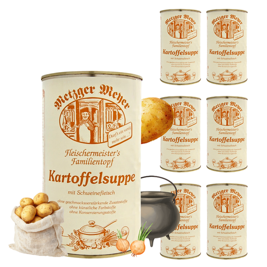 Metzger Meyer Kartoffelsuppe mit Schweinefleisch 6 x 1,2L