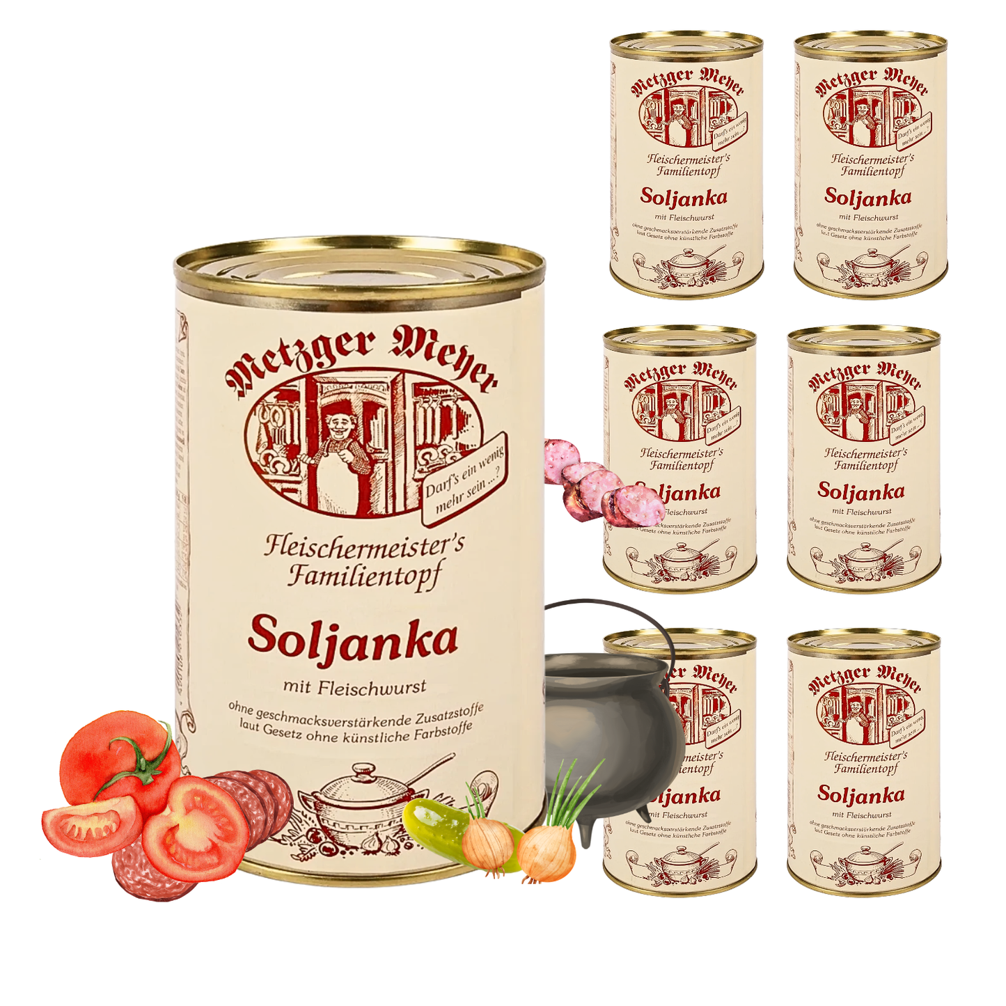 Metzger Meyer Soljanka mit Fleischwurst 6 x 1,2L