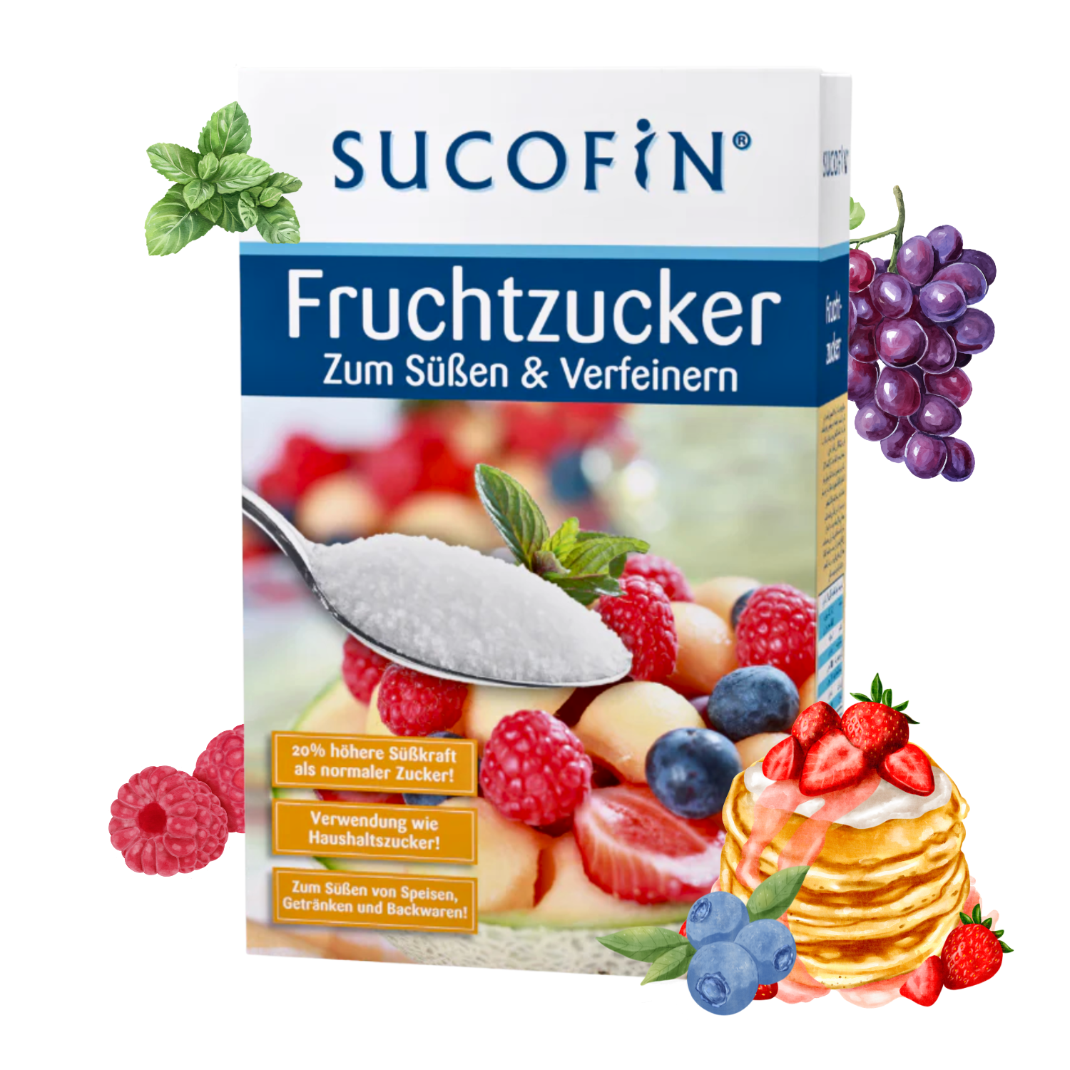 SUCOFIN Fruchtzucker 500g Frucht Zucker
