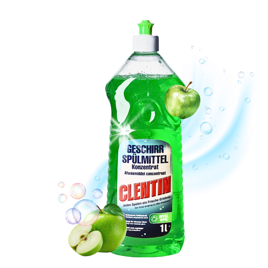 CLENTIN Geschirrspülmittel Apfel 1000ml Spülmittel