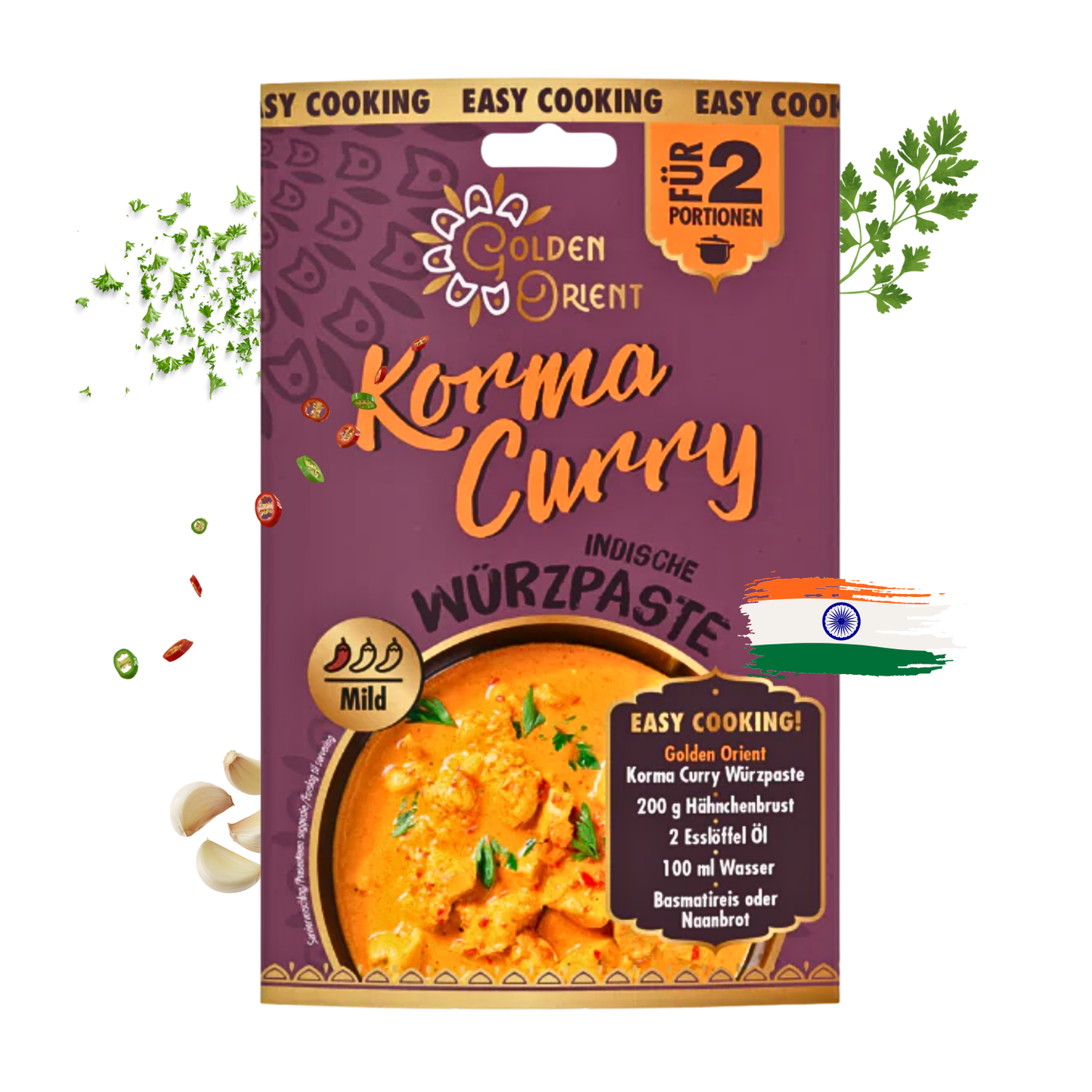 GOLDEN ORIENT Korma Curry Paste 15 x 50g