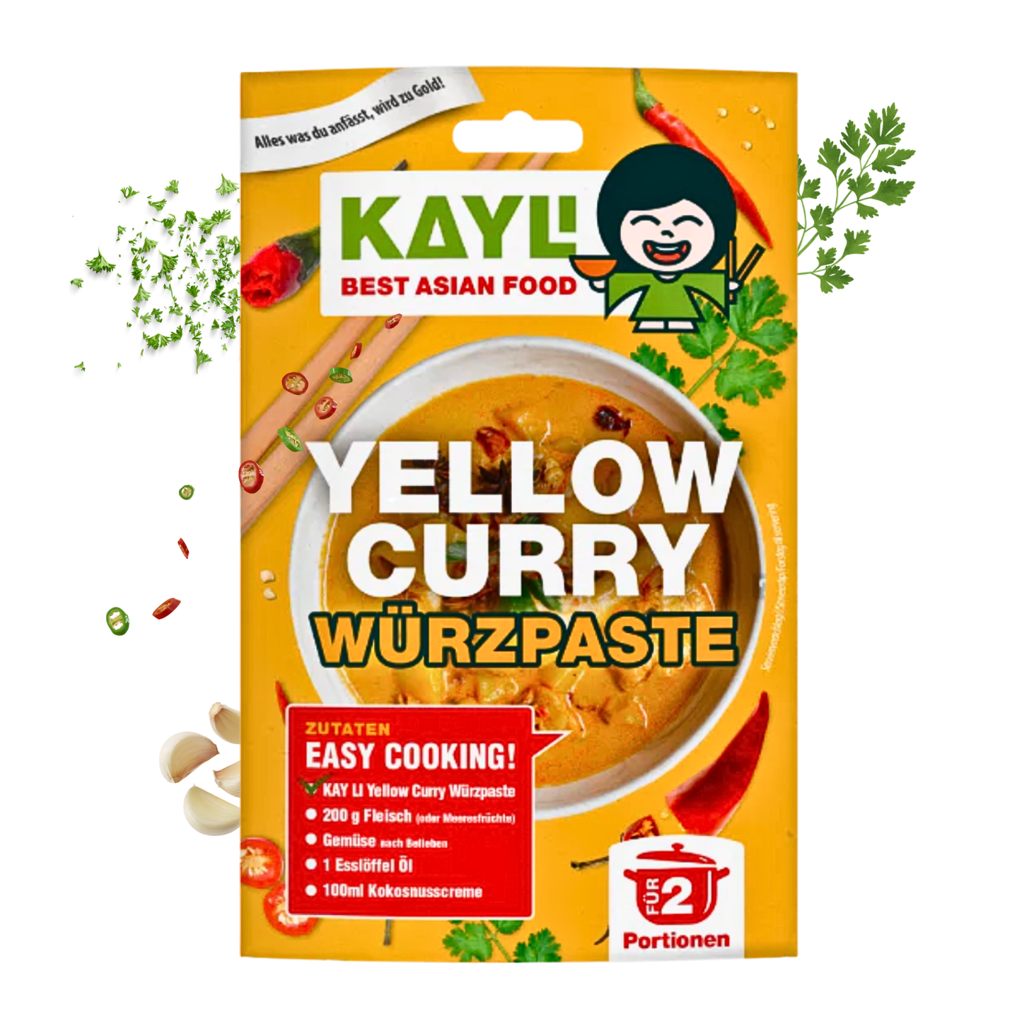 KAY LI Gelbe Curry Paste 15 x 50g