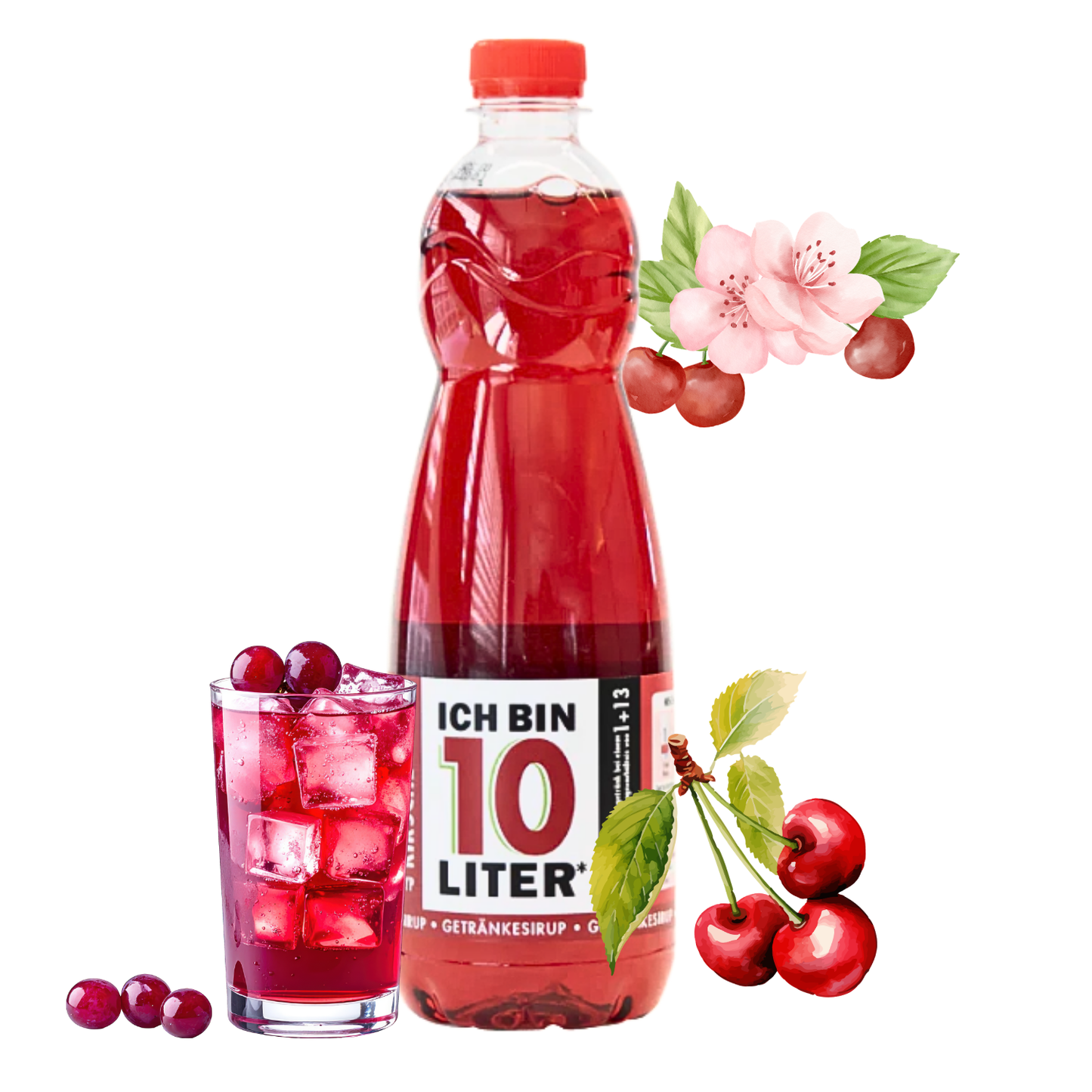 ICH BIN 10 LITER Kirschblüte Sirup 6 x 0,7l