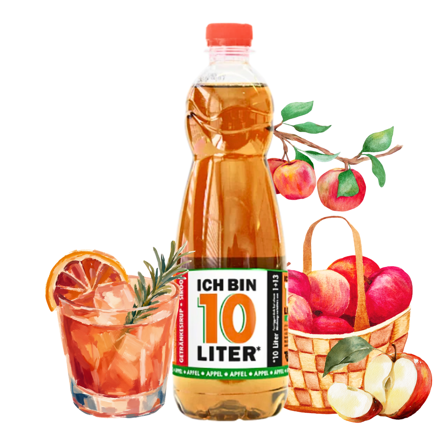 ICH BIN 10 LITER Apfel Sirup 1 x 0,7l