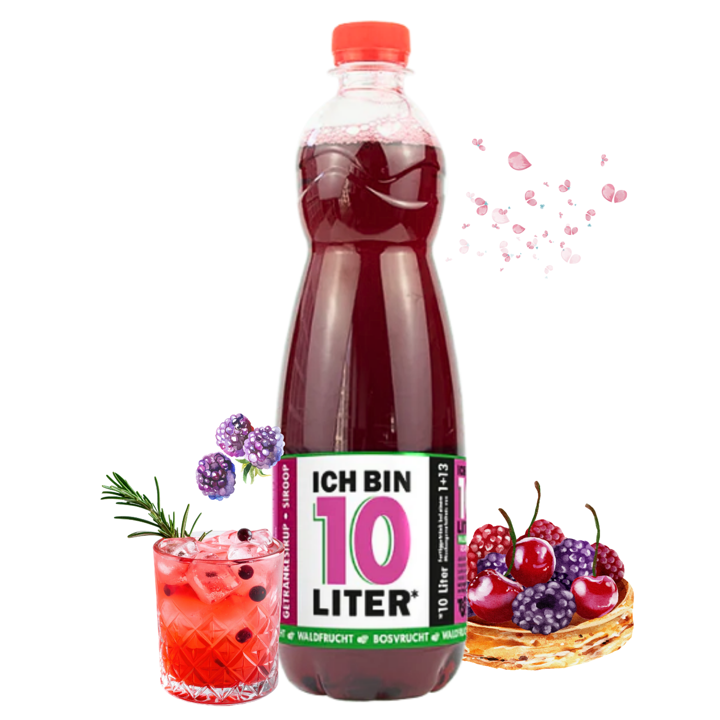 ICH BIN 10 LITER Waldfrucht Sirup 6 x 0,7l