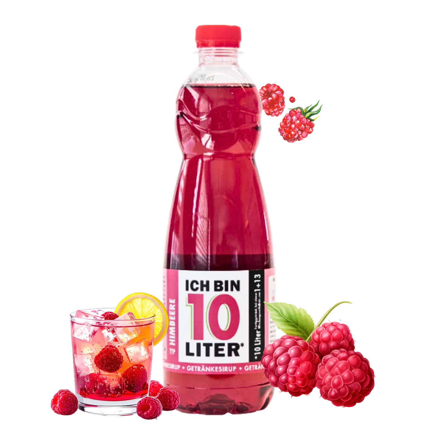 ICH BIN 10 LITER Himbeere Sirup 1 x 0,7l