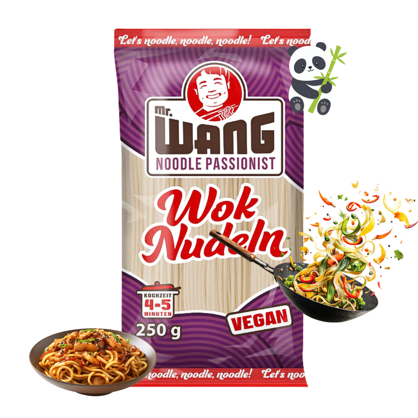 MR Wang Wok Nudeln 12 x 250g Vegan