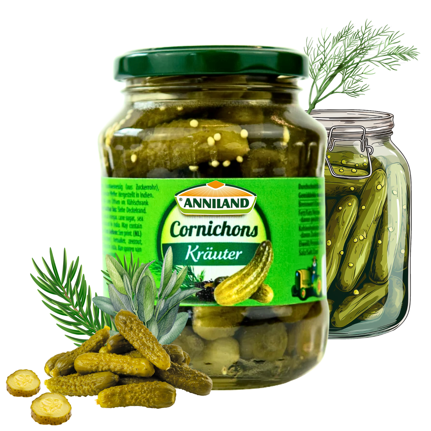 ANNILAND Cornichons Kräuter 330g