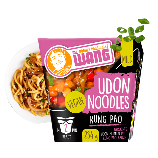 MR WANG Udon-Nudel-Bowl mit Kung Pao Sauce 234g Box